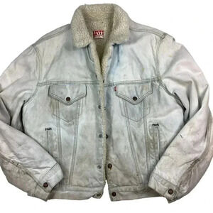 Vintage Levi’s 80s light wash denim Sherpa